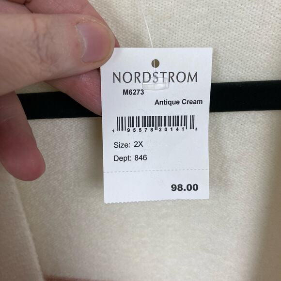 Madewell Antique Cream Colorblock Stripe Wool Blend Kent Cardigan Sz.2x NWT - Picture 10 of 16